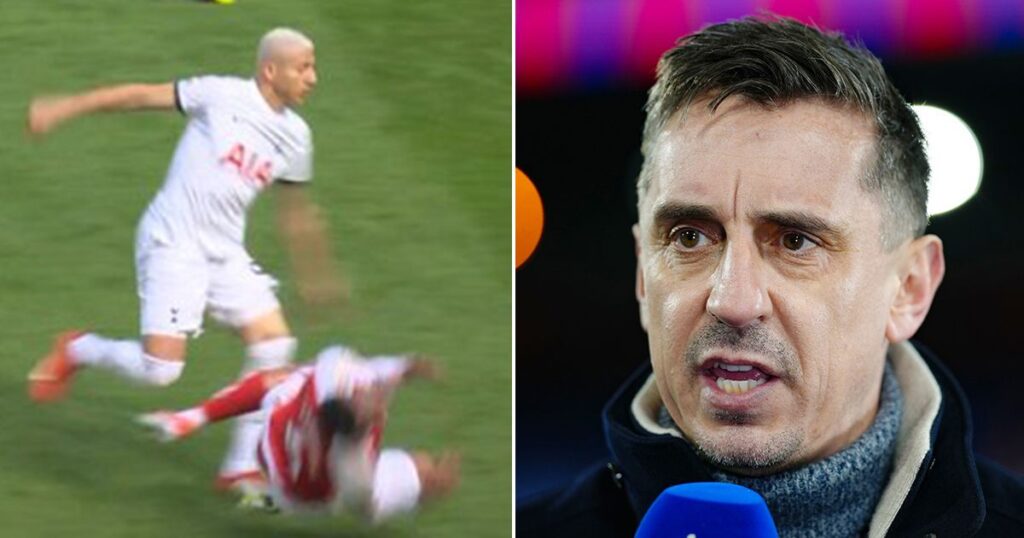 Gary Neville “becomes like David Brent” after alleging that Richarlison “headbutted” Gabriel – Daily Star