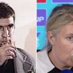 Emma Hayes channels her inner Eric Cantona while reciting a poem in response to Jonas Eidevall spat comments.