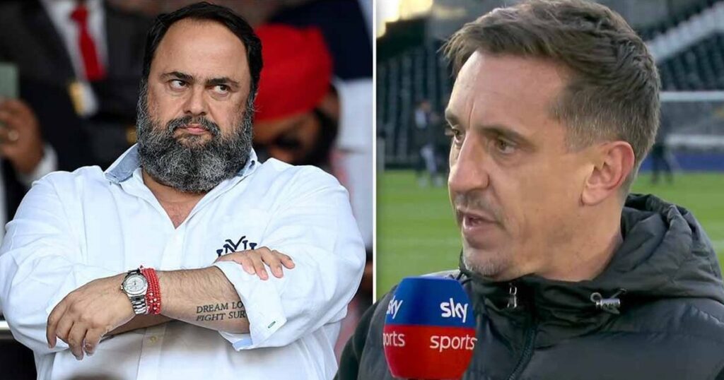 Gary Neville strongly criticizes Nottingham Forest as ‘a mafia gang’ and ‘petulant child’ in rant.