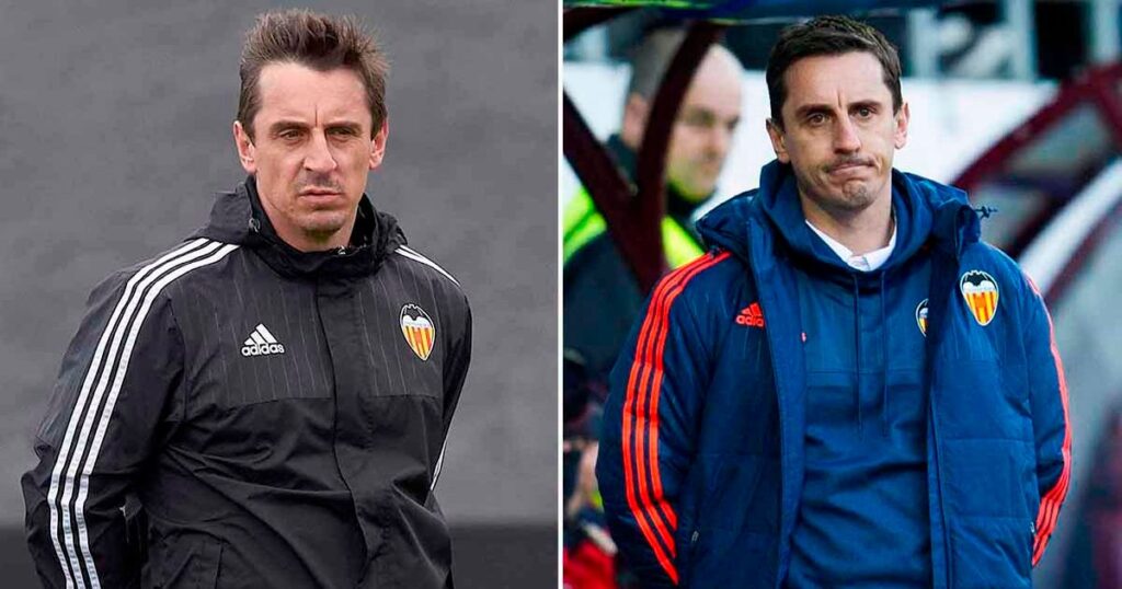 Gary Neville’s attempts to make Valencia job work included trying everything, including changing outfits.