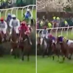 Champion Corach Rambler unseats rider at Grand National first fence in dramatic incident – Daily Star