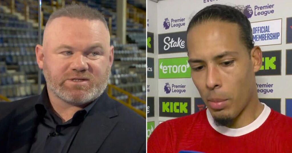 Wayne Rooney labeled a hypocrite for criticizing Virgil van Dijk’s “get on with it” rant.