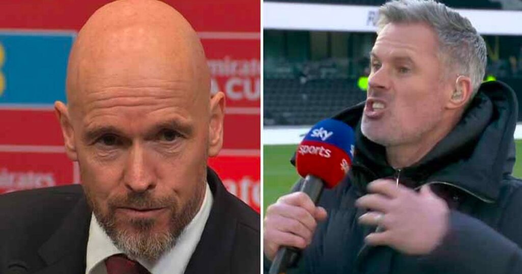 Erik ten Hag will lose his job at Man Utd due to the chaos at Coventry, Jamie Carragher believes.