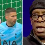 Ian Wright praises Ben White for his ‘great gamesmanship’ that unsettled Tottenham goalkeeper.