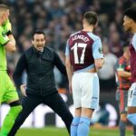 Unai Emery confronts Aston Villa players on the pitch during Olympiakos loss – Daily Star